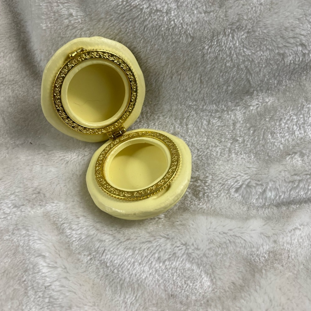 Yellow Macaron Trinket Box